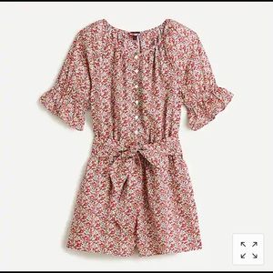 J.Crew liberty belted romper size small